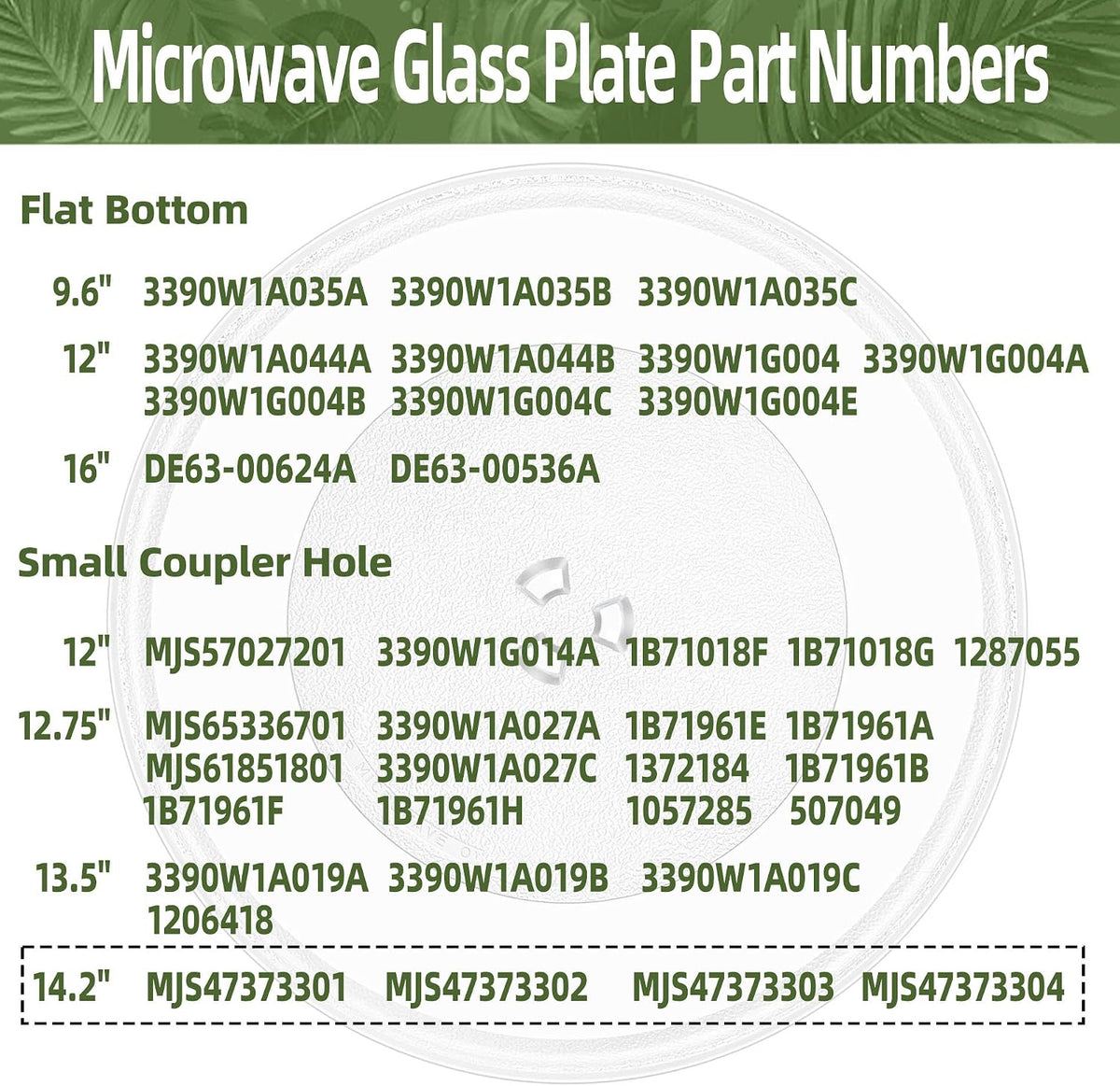 14.2" Microwave Turntable Plate for LG Microwave