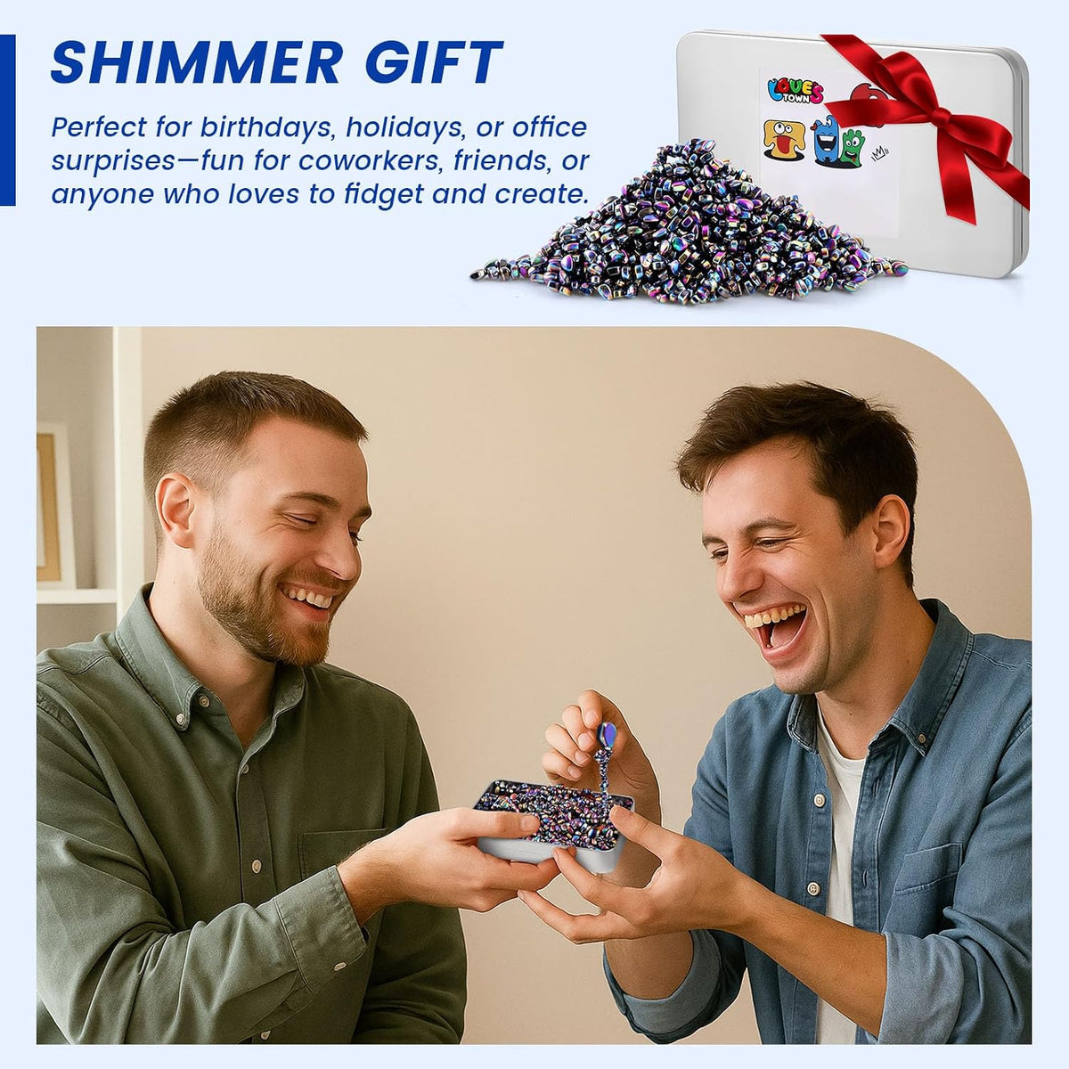 LovesTown 550 PCS Ferrite Putty Stones, Magnetic Beads, Multicolor