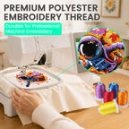 80 Spools Polyester Embroidery Machine Thread Kit
