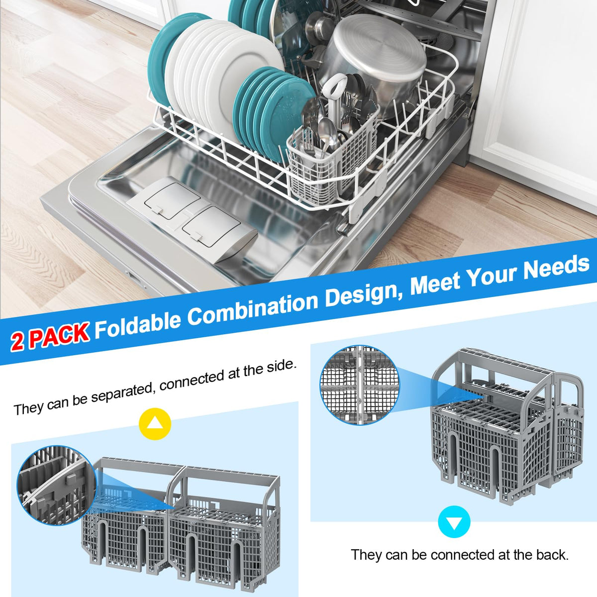 00675794 Cutlery Basket For Bosch Dishwasher Silverware Basket 675794,Gray