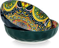 Large Serving Bowls,78 Oz Salad Bowls Set of 2, Green