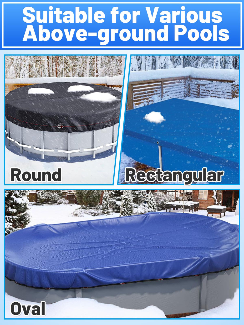 PAMASE Pool Cover Cable & Winch Kit for Above-Ground Pools