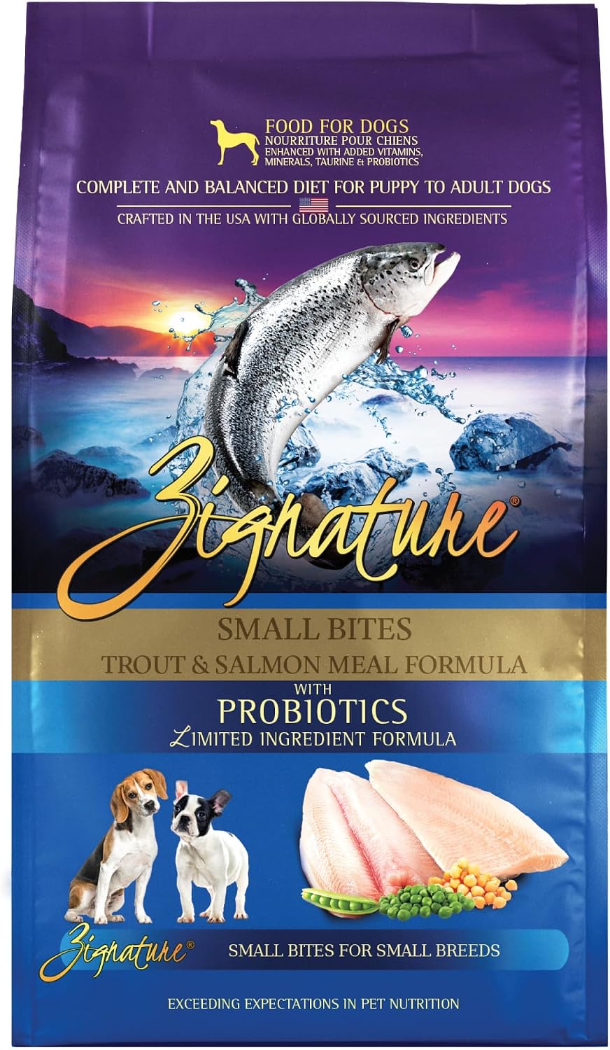 Trout & Salmon Limited Ingredient Formula Dry Dog Food Small Bites 4lb