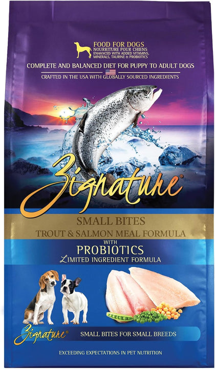 Trout & Salmon Limited Ingredient Formula Dry Dog Food Small Bites 4lb
