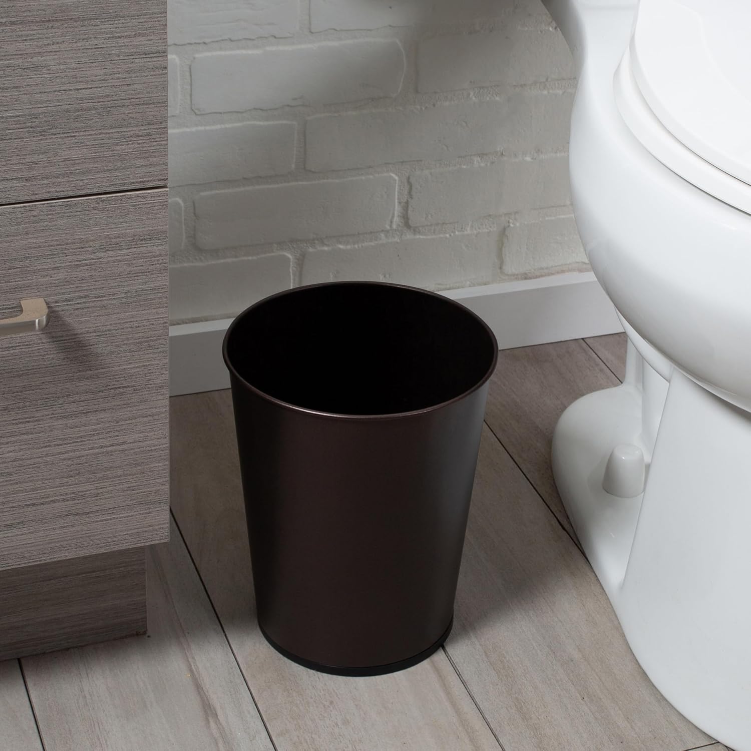 5 Liter Small Wastebasket | Round Open Top | Trash Can | Bathroom | Bedroom | Kitchen | Office | Dorm | Disposal