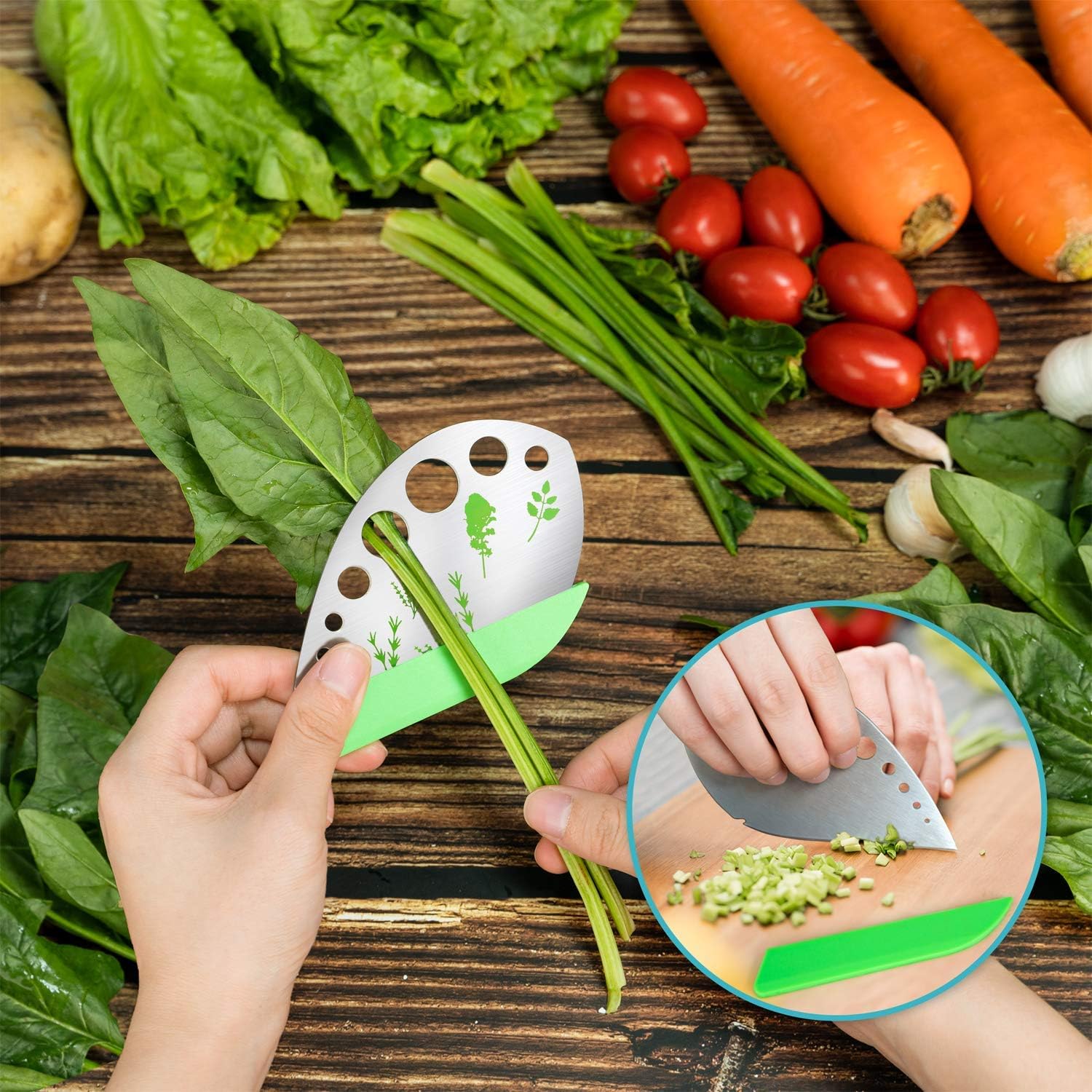 VlBlRlIT2025 Upgraded Herb Scissor,Leaf Stripper,Stainless Steel 5Blade Kitchen Scissors,Peelers for