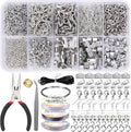Jewelry Repair Kit with Pliers Open Jump Ring Tools, Beading String for Repair