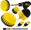 6Pack Drill Brush Power Scrubber Cleaning Brush Extended Long Attachment Set All Purpose Drill Scrub Brushes Kit for