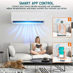3 Zone Mini Split AC/Heating System, 9K+9K+12K BTU, 22 SEER2