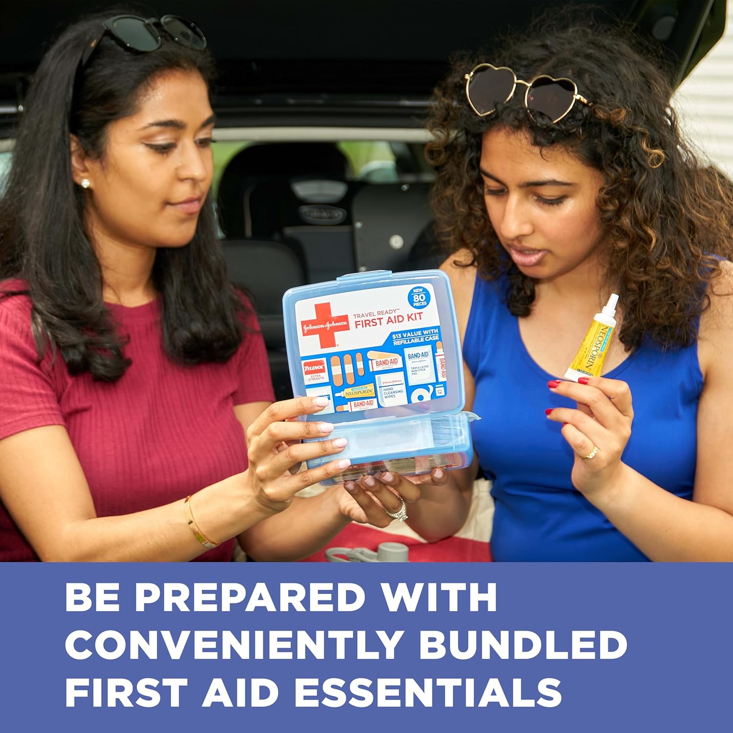 Brand Travel Ready Portable Emergency First Aid Kit, Minor Wound Care, Perfect for Home, Car, Camping, Travel &