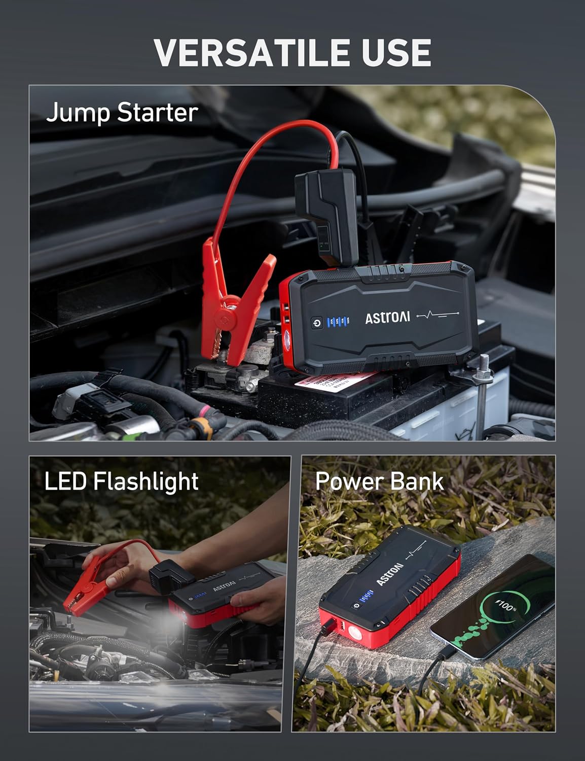 S8 Car Battery Jump Starter 1500A – Portable 12V Lithium Jump Box