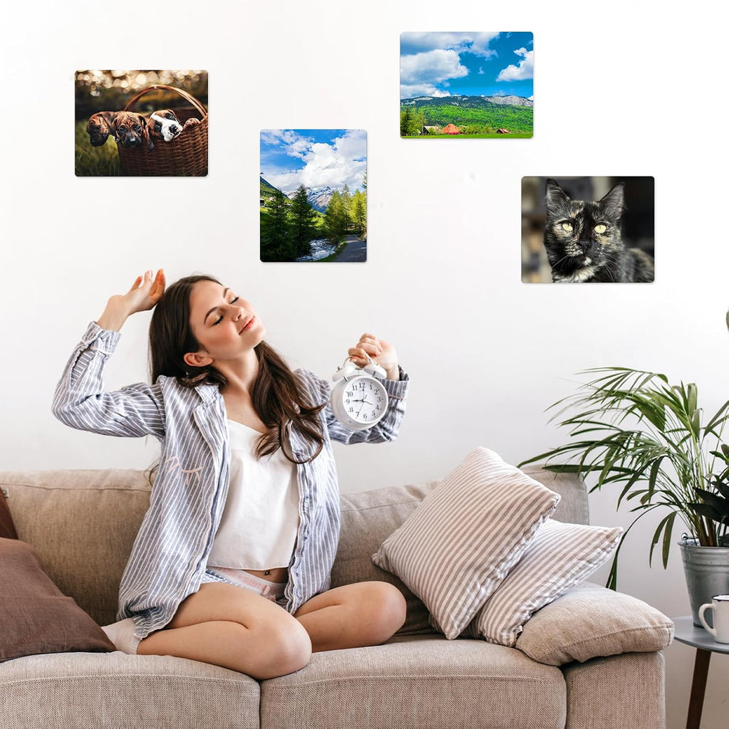20 Pack 8''x10'' Sublimation Metal Photo Blanks, 0.45mm Aluminum Sublimation Blank for DIY Printing, Wall Decor, Room