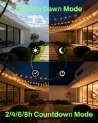 BN-LINK Outdoor Timer for Lights, 100FT Remote Control