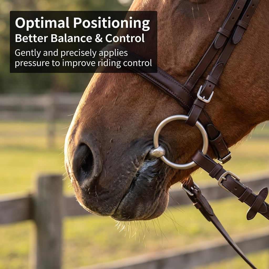 O Ring Snaffle Bit for Horses, Stainless Steel Copper Roller