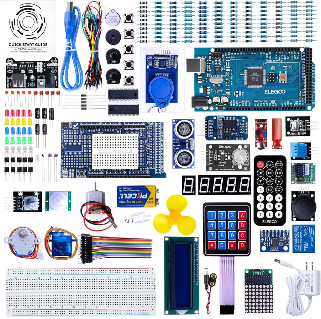 ELEGOO Mega 2560 R3 Project The Most Complete Starter Kit with Tutorial | Compatible with Arduino IDE, Ultimate
