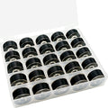 25pcs Size A SA156 Prewound Bobbin Thread -Black