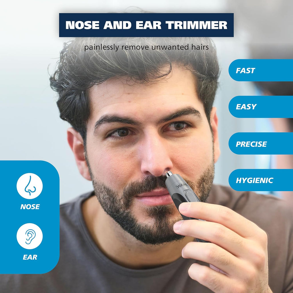Clipper Battery Operated Precision Ear & Nose Hair Trimmer for Men | Travel-Ready Aa Battery Ear And Nose Hair