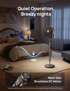 Fan for Bedroom, Standing Oscillating Fan for Whole Room, Quiet Fan