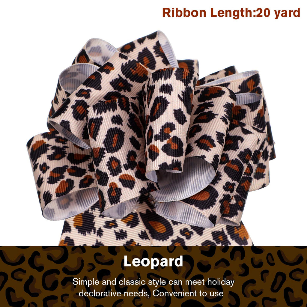 1 Pcs Leopard Print Ribbon Christmas Craft