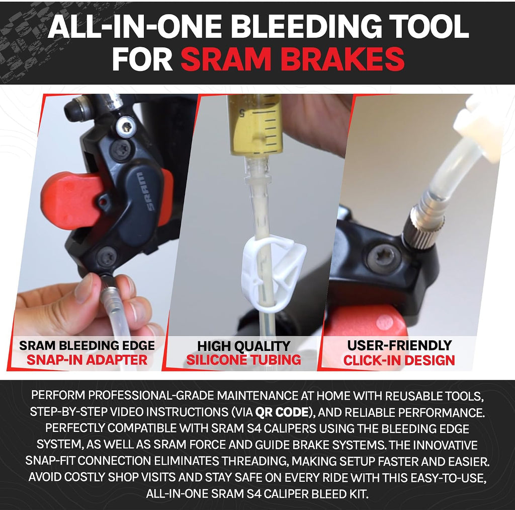 BleedZone Bleeding Edge Adapter Compatible with SRAM Hydraulic Brakes, MTB
