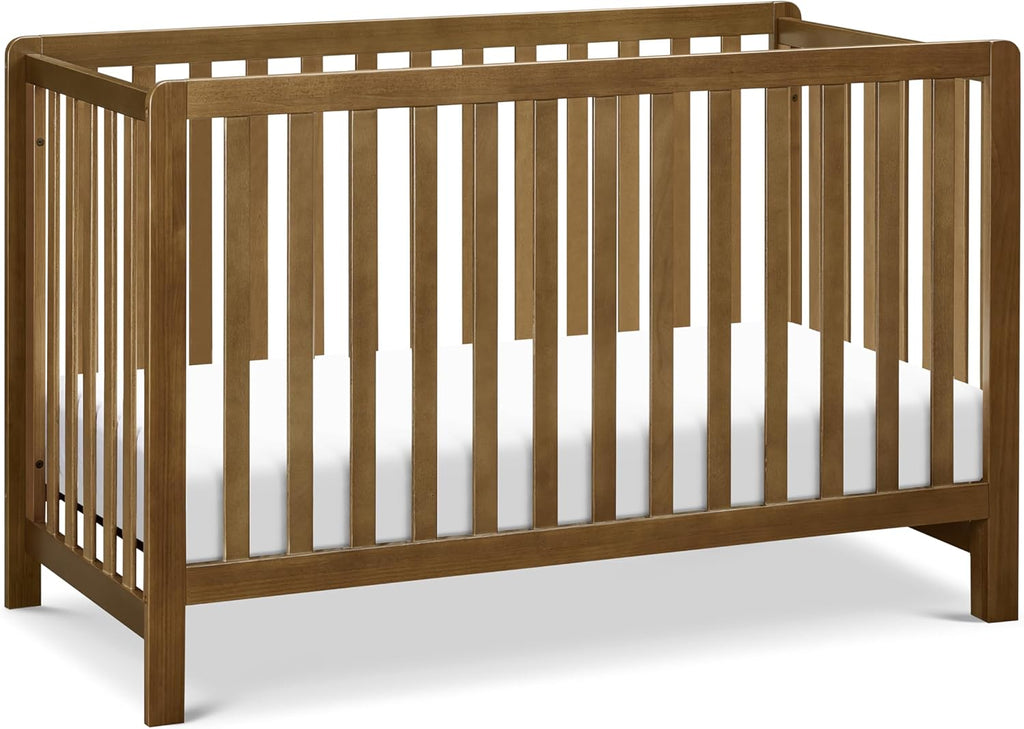 Colby 4-in-1 Low-Profile Convertible Crib in Walnut, Greenguard Gold Certified