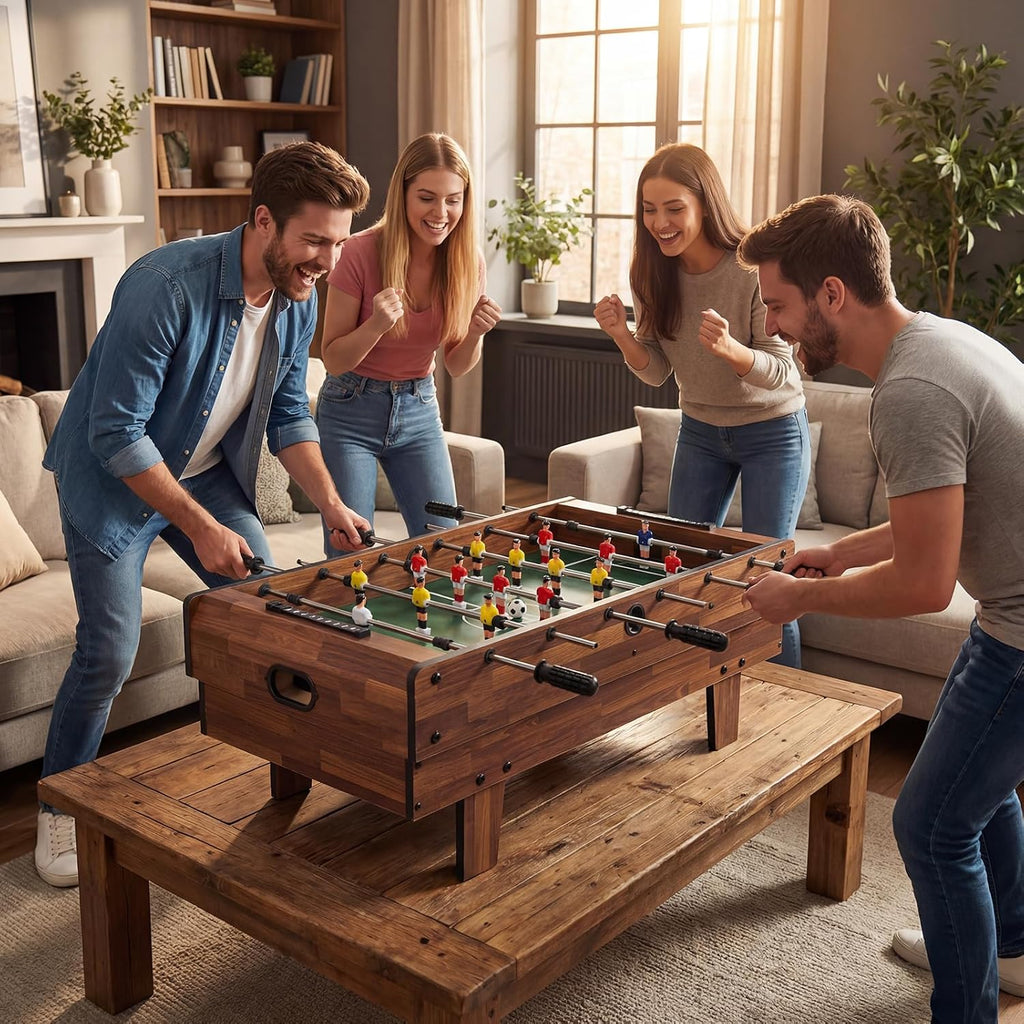 4-in-1 Multi Game Table, Combo Foosball Game Table Top w/Billiards, Ping Pong, Push Hockey for Home, Game Room