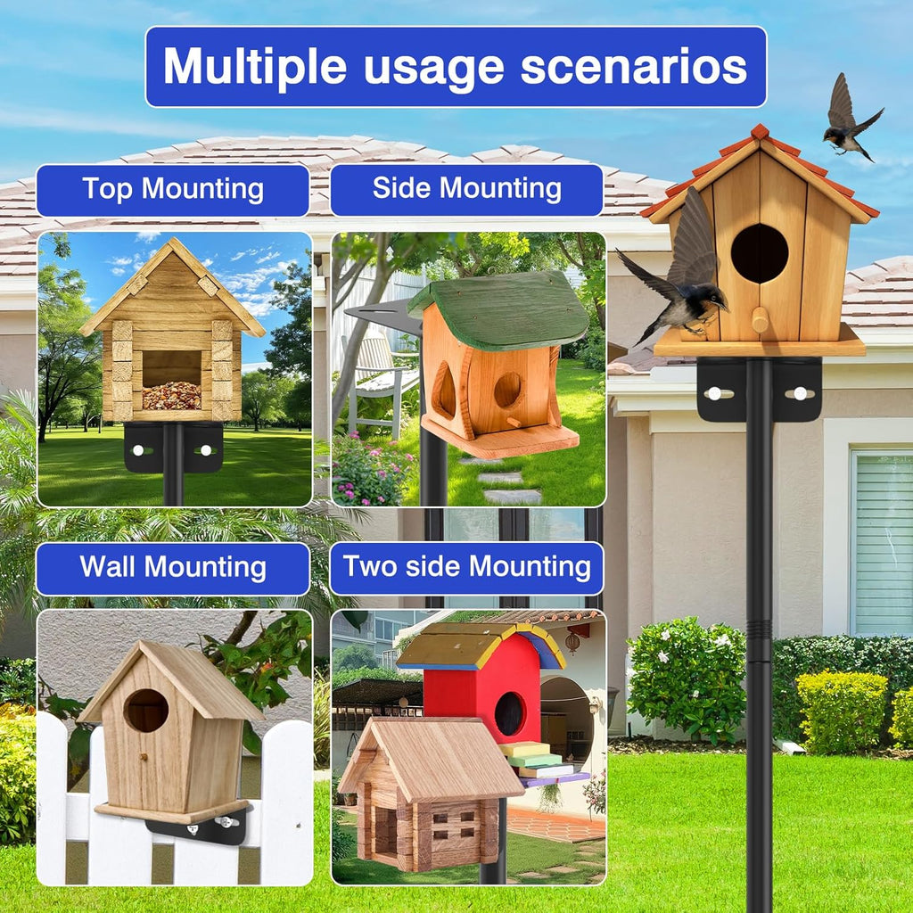 80 Inch Adjustable Bird Feeder Pole,Bird House Pole Suitable for Feeders & Birdhouse,Weather Station,Heavy-Duty