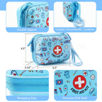 Mini First Aid Kit for Kids - 160 Pcs Hard Shell Emergency Kit, Blue