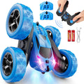 Remote Control Car, RC Cars Toys for Kids Ages 6-12, 4WD Stunt Car with LED Lights & 360° Flips, 2.4GHz, Upgraded