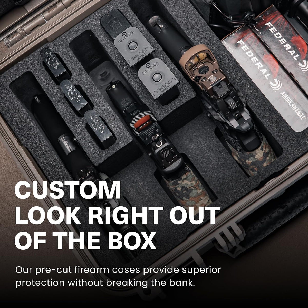 16" Pistol Case, Model 179, Heavy Duty Waterproof Hard Gun Case | With Slot Mag, Waterproof Hard Gun Case, TSA