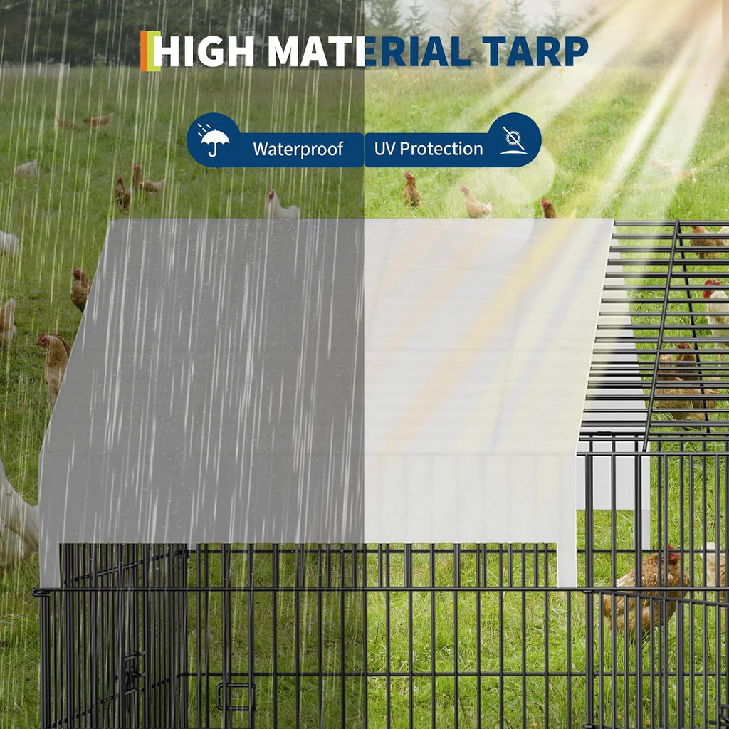 Chicken Run,Large Poultry Enclosure,130 Inch Outdoor Pen
