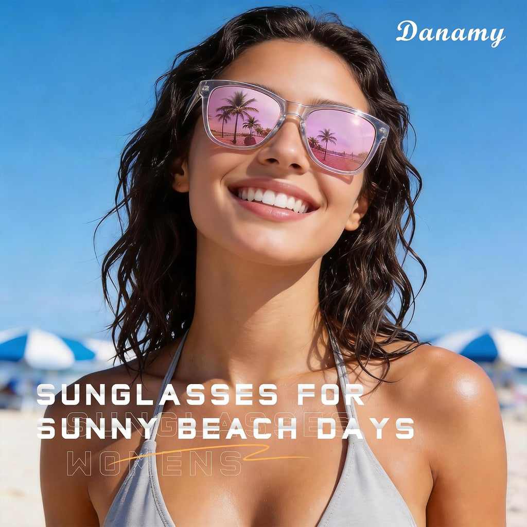 Sunglasses Womens Polarized Sunglasses for Women Men UV Protection | Trendy Designer Sunglasses Cute Retro Shades