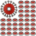 Rocaris 36 Pack 4 Inch Wire Wheel Brush for 4 1/2 Angle Grinder