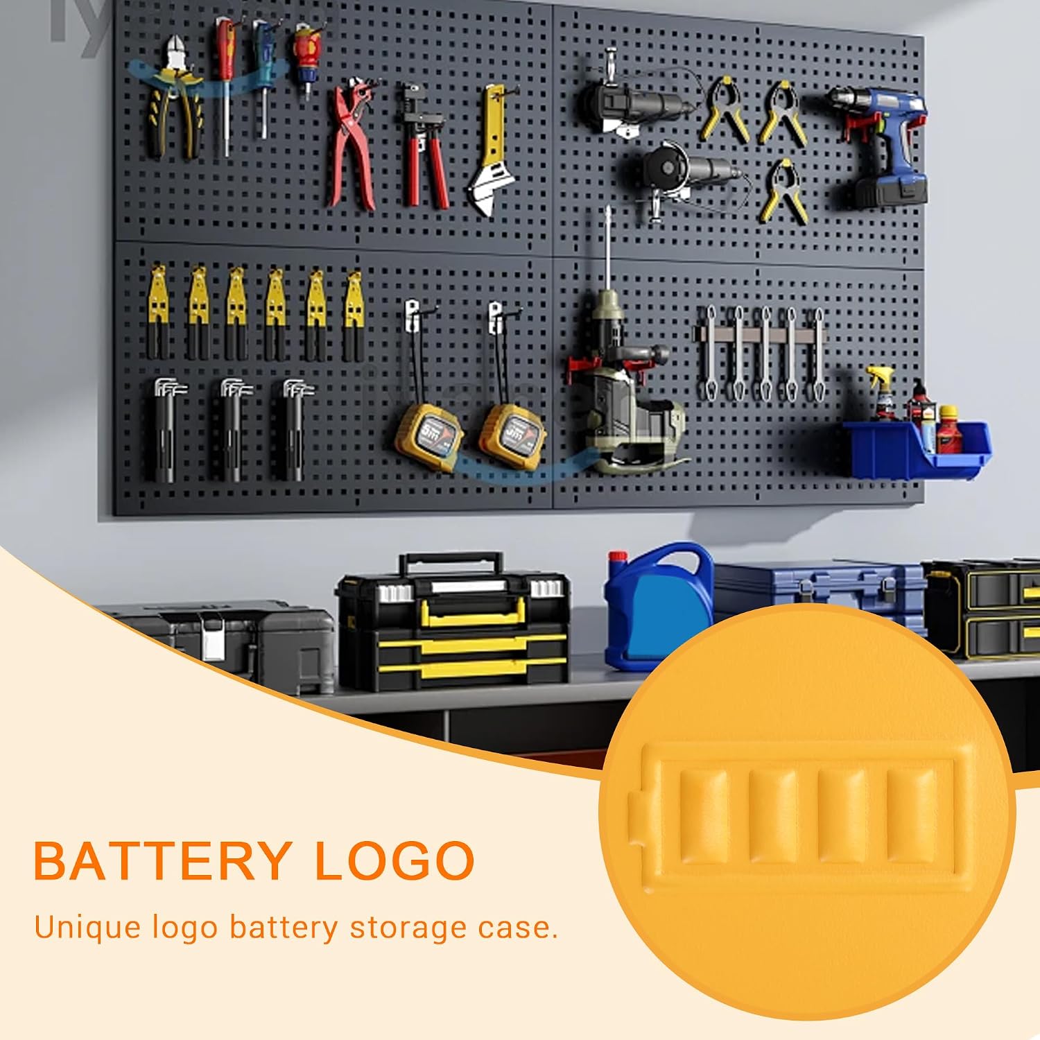 Battery Organizer Storage Case with Tester for AAA AA Button Cells, 88 Pack | with Mesh Bag & Handle, Fireproof