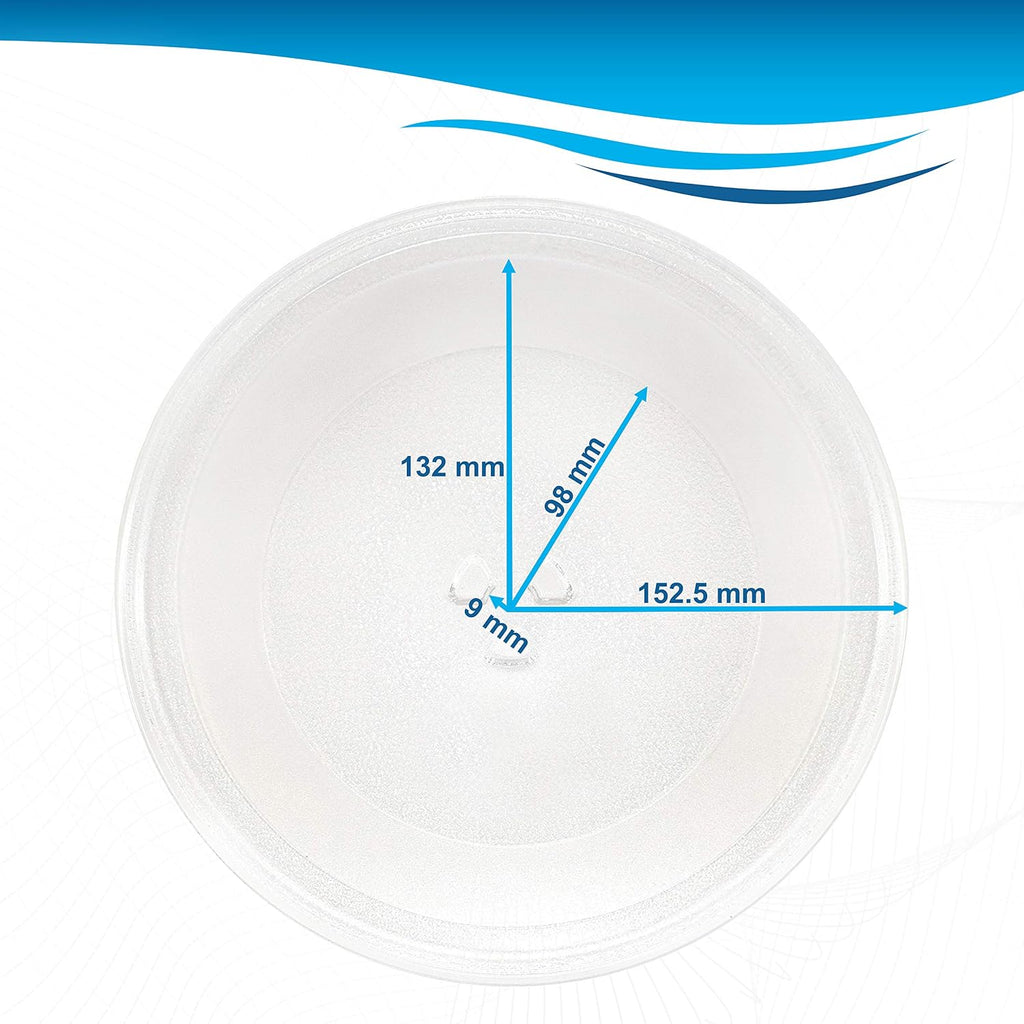 HQRP 12-inch Glass Turntable Tray Compatible with LG 3390W1G014A 1B71018G LMV1825SB LMV1925SB LMV1975ST LMV2053SB LMV2083ST LMVM1935SB MV1735B MV1760T MV1843BSY Microwave Oven Cooking Plate 305mm