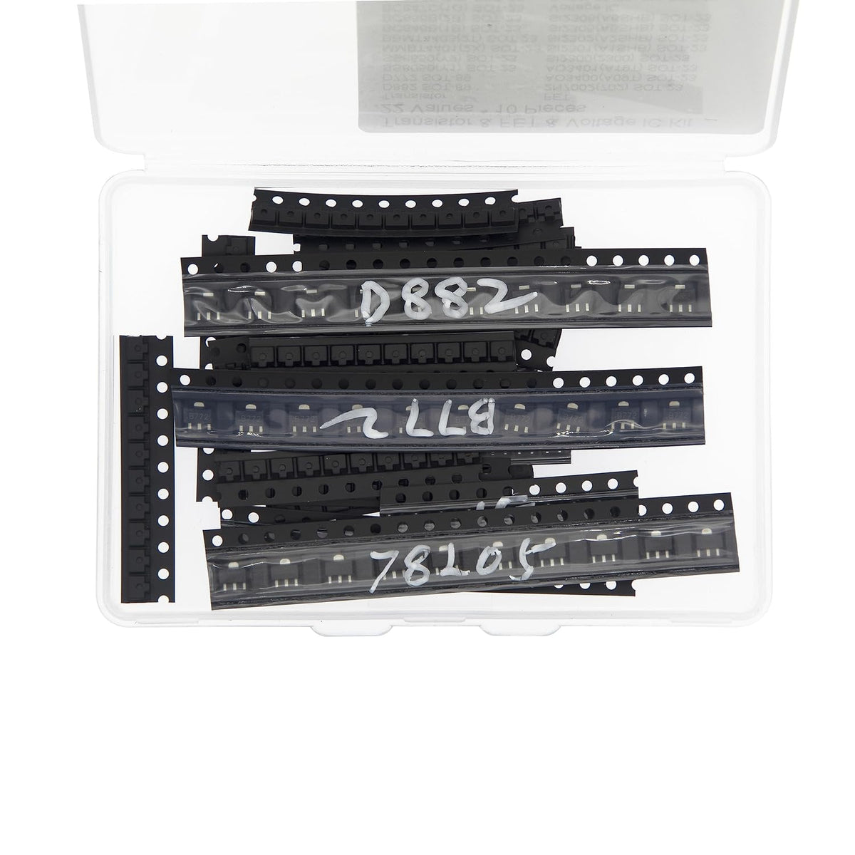 22 Values * 10 Pieces SMD Transistor + FET + Voltage Regulator Kit
