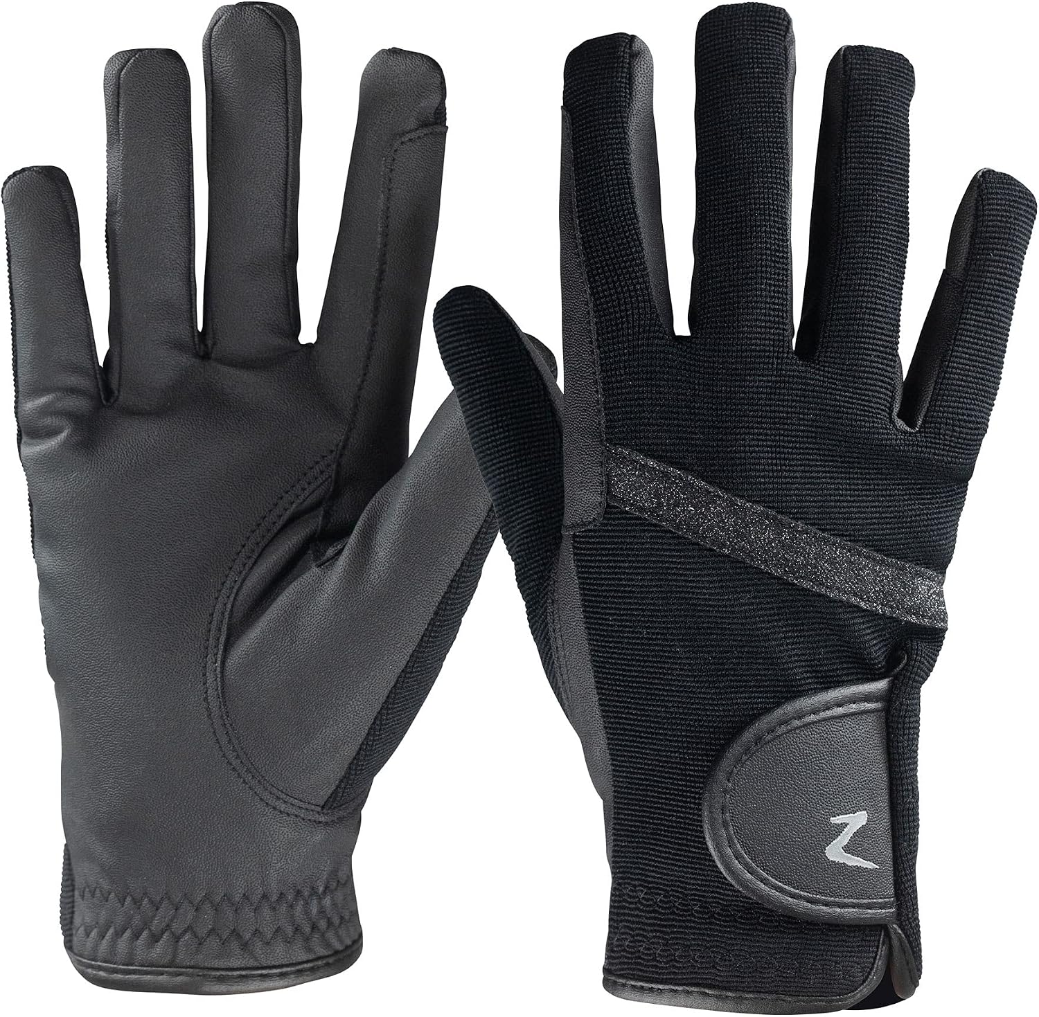 Horse Riding Gloves Equestrian Women, Strong PU Grip Leather Design