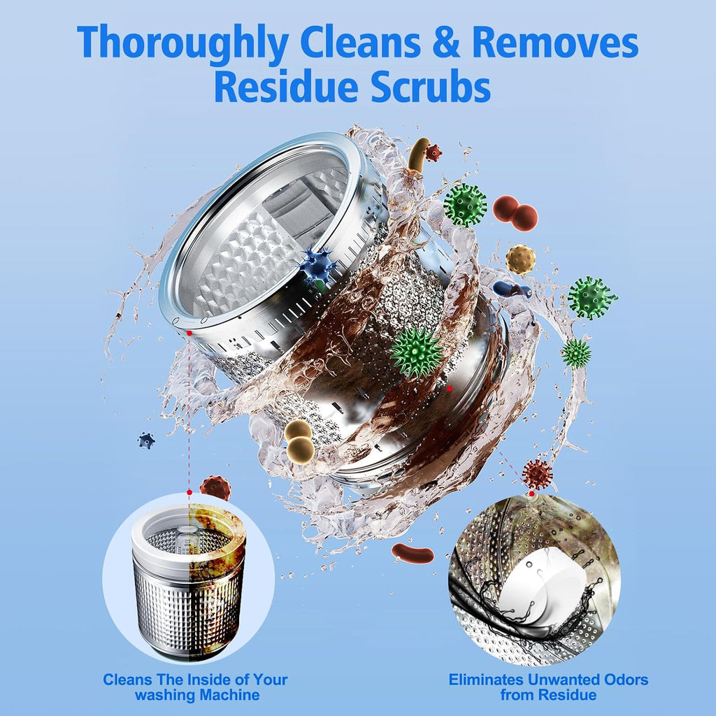 40 Pack Washing Machine Cleaner Tablets,Deep Cleaning Descaler For HE Front Loader & Top Load Washer,Washer Machine