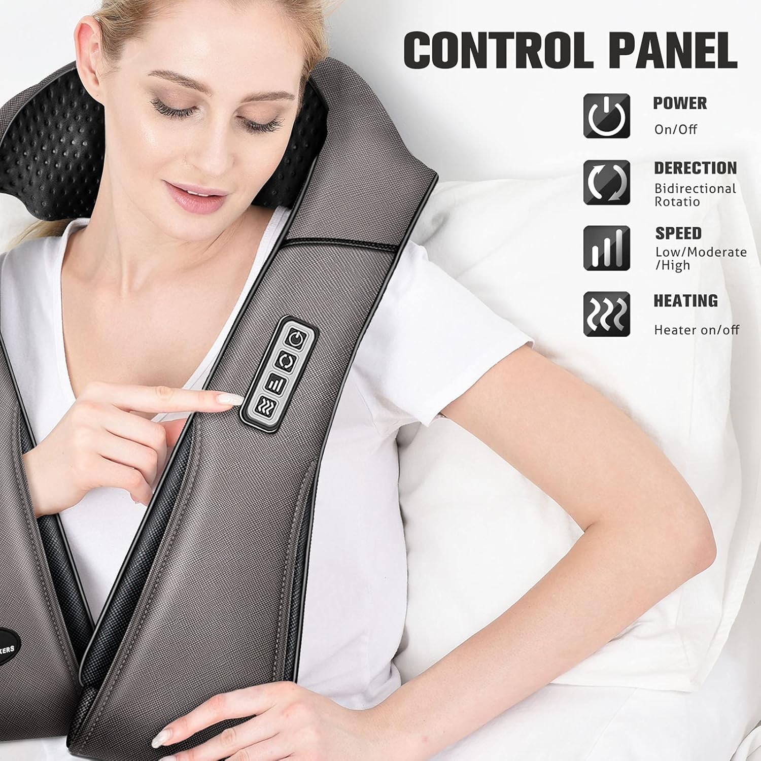 Neck Massager with Heat Gifts for Women, Men, Dad, Mom, Family, Friend, Mothers Day, Fathers Day, Christmas, Shiatsu