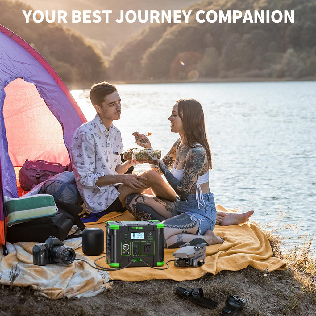 Portable Power Station, 330W 288.6Wh Solar Generator 60W USB-C PD, 5W Wireless Charger, SOS Emergency Light