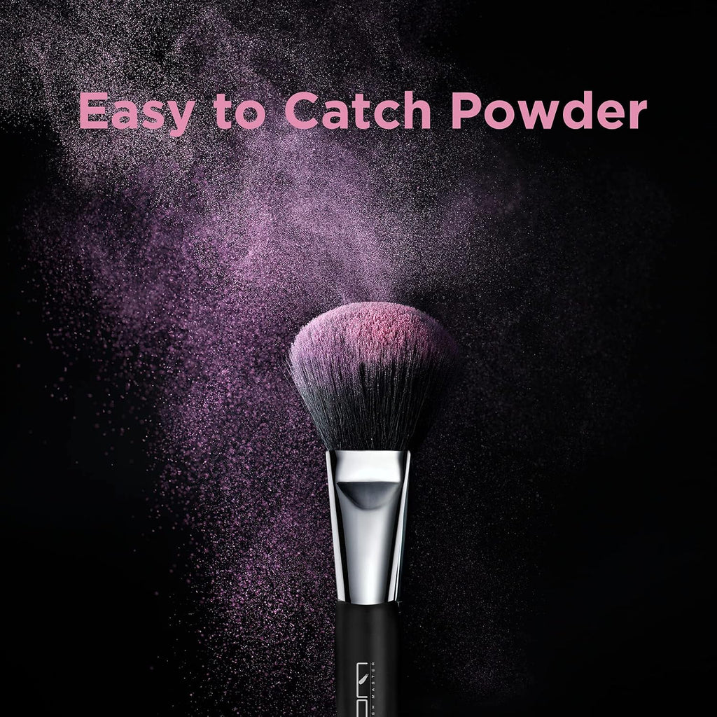 Mini Travel Makeup Brushes Set, 5Pcs Double Ended Portable Cosmetic Brushes Kit with Storage Pouch for Foundation