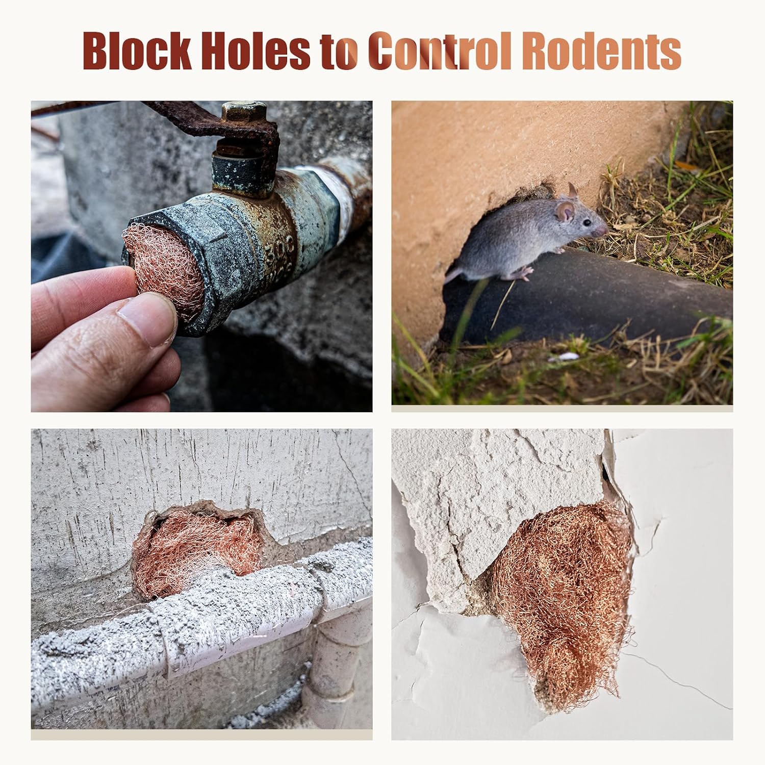 3rd Gen Copper Mesh Rodent Control, 100% Pure Copper Wool for Mice & Slugs | 3 Rolls Copper Wire Mesh Screen for Pest
