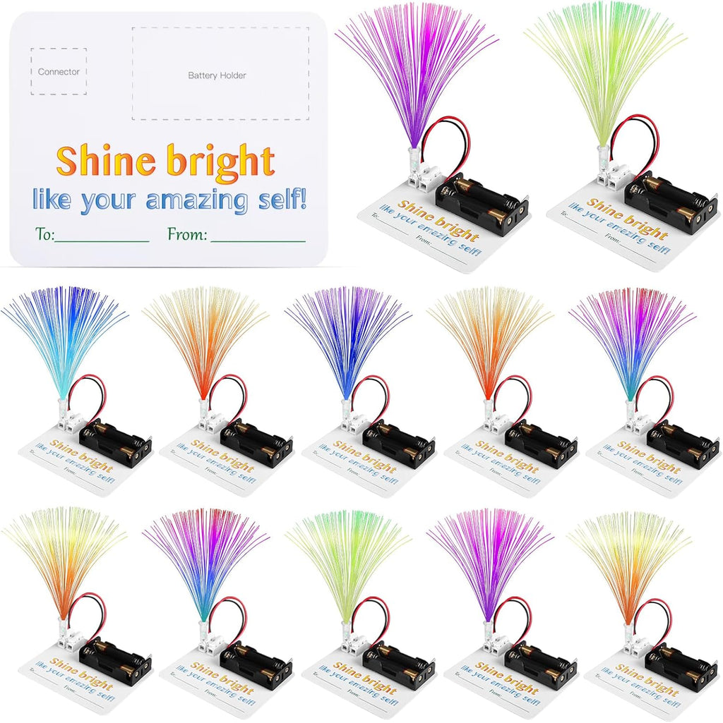 12 Bulk STEM Kits for Kids 8-12 Crafts, Science Projects Classroom Activities, Fiber Optic Light Experiments Craft