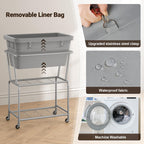 Rolling Laundry Hamper with Wheels, Removable Bag, Laundry Cart