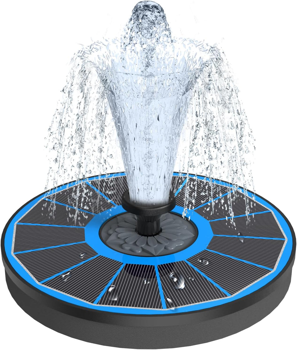 Solar Fountain for Bird Bath Direct Sunlight High Efficiency 3.5W Glass Panel Solar Water Fountain Outdoor Garden
