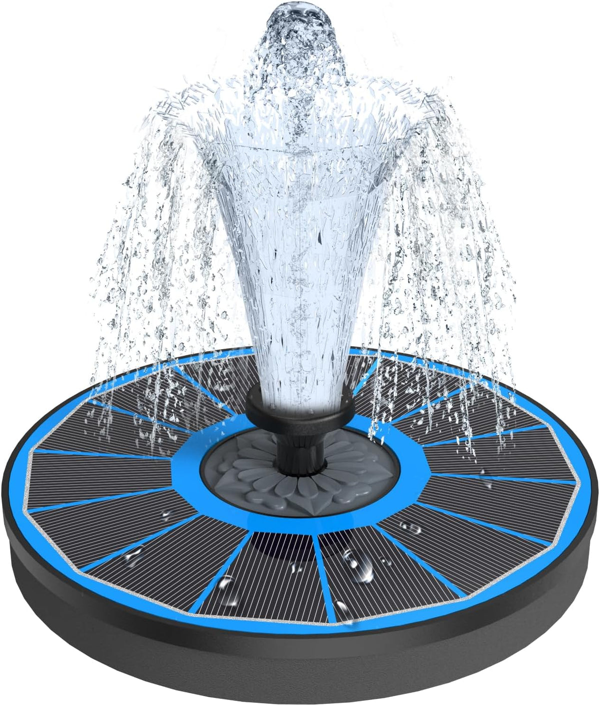 Solar Fountain for Bird Bath Direct Sunlight High Efficiency 3.5W Glass Panel Solar Water Fountain Outdoor Garden