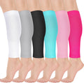 6 Pairs Calf Compression Sleeve Women Footless Compression Stockings Elastic Leg Sleeve for Running Nurse Pregnant