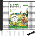 Deer Fence for Garden 4ftx50ft, Plastic Mesh Garden Fencing with Pre-Strung Reinforced Edge, Durable Temporary