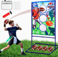 Football Toss Game with 4 Inflatable Balls Sports Outdoors Toys for Boys | Football Games Throwing Target Backyard