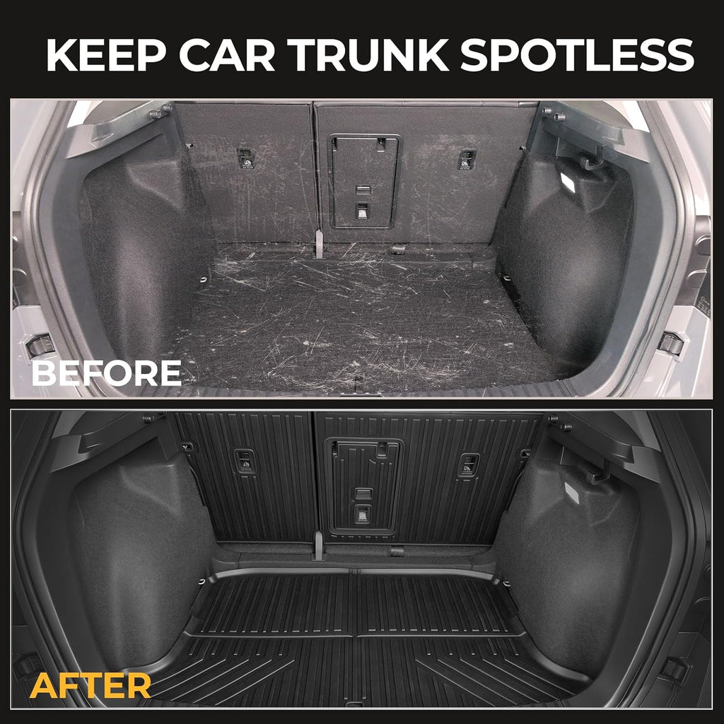 Floor Mats for Volkswagen Taos FWD 2022-2025 2026, All Weather Floor Mats Trunk Cargo Liner with Backrest Protectors